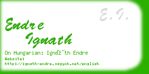 endre ignath business card